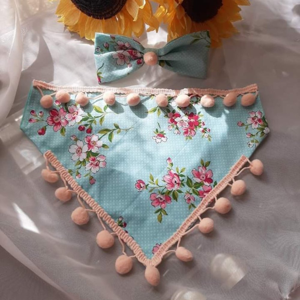 Floral dog bandana